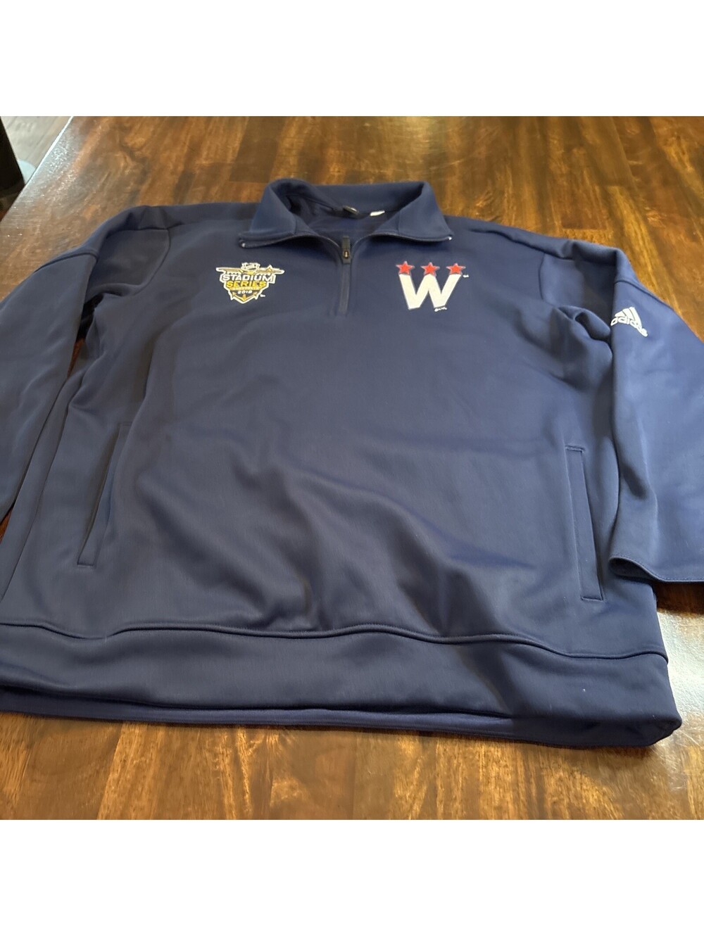 Adidas NHL Stadium Series 2018 Washington Capitals ClimaWarm Navy Men's Pullover